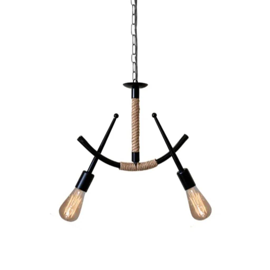 COLGANTE ANTORCHA CON DETALLE EN YUTE